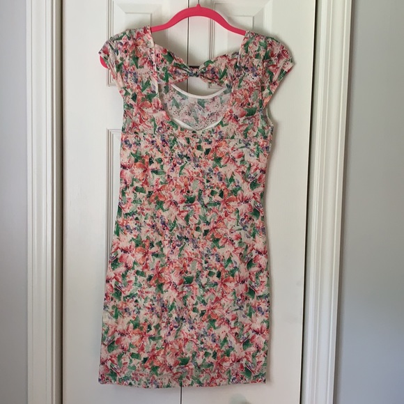 Free people watercolor bodycon dress - Picture 2 of 5